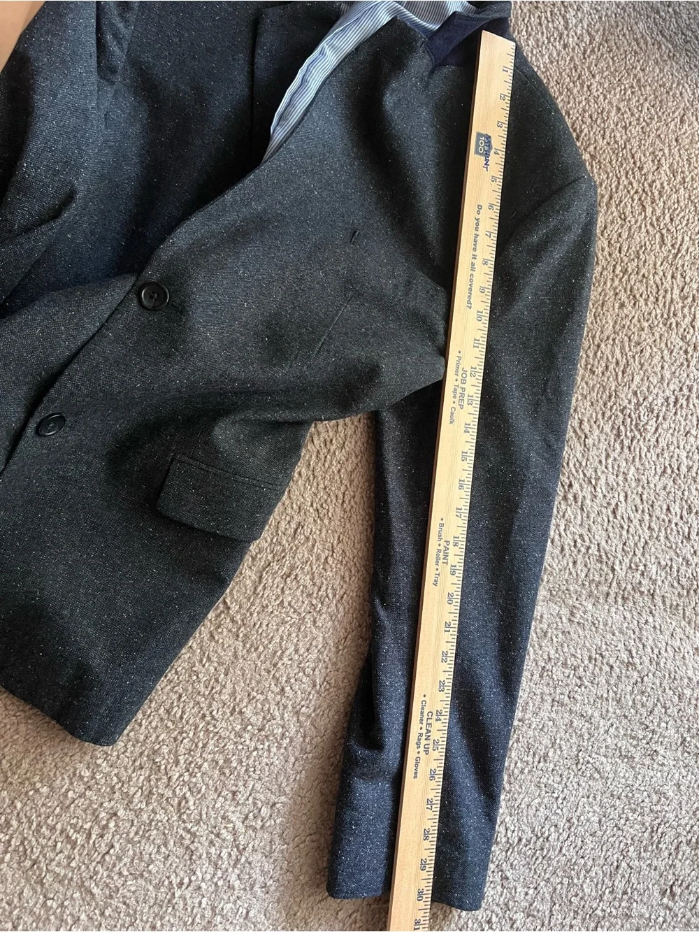 NWT Banana Republic Wool Blend Tailored Slim Fit Sport Coat Jacket 46R Charcoal